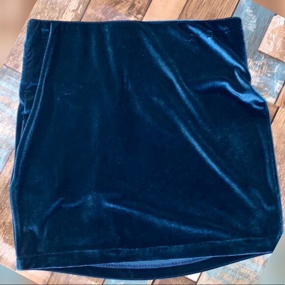 BCBG, Velvet, Midnight Blue Haze, Bodycon Mini Skirt - Picture 11 of 16